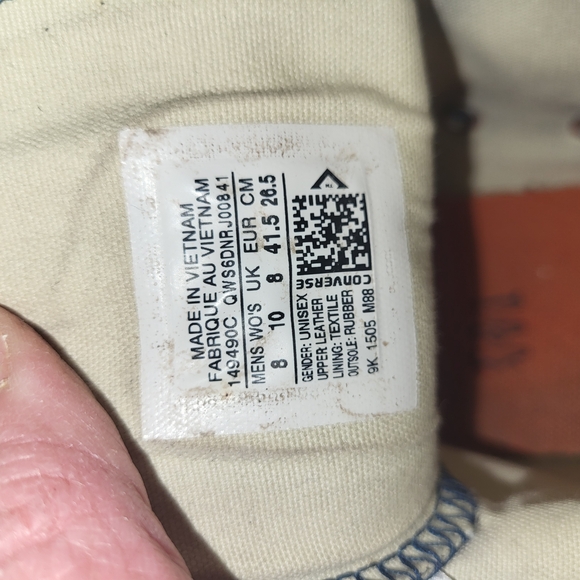 Converse Shoes | Navy Leather Converse High Top | Color: Blue Women 10 Men 8 - Picture 10 of 10